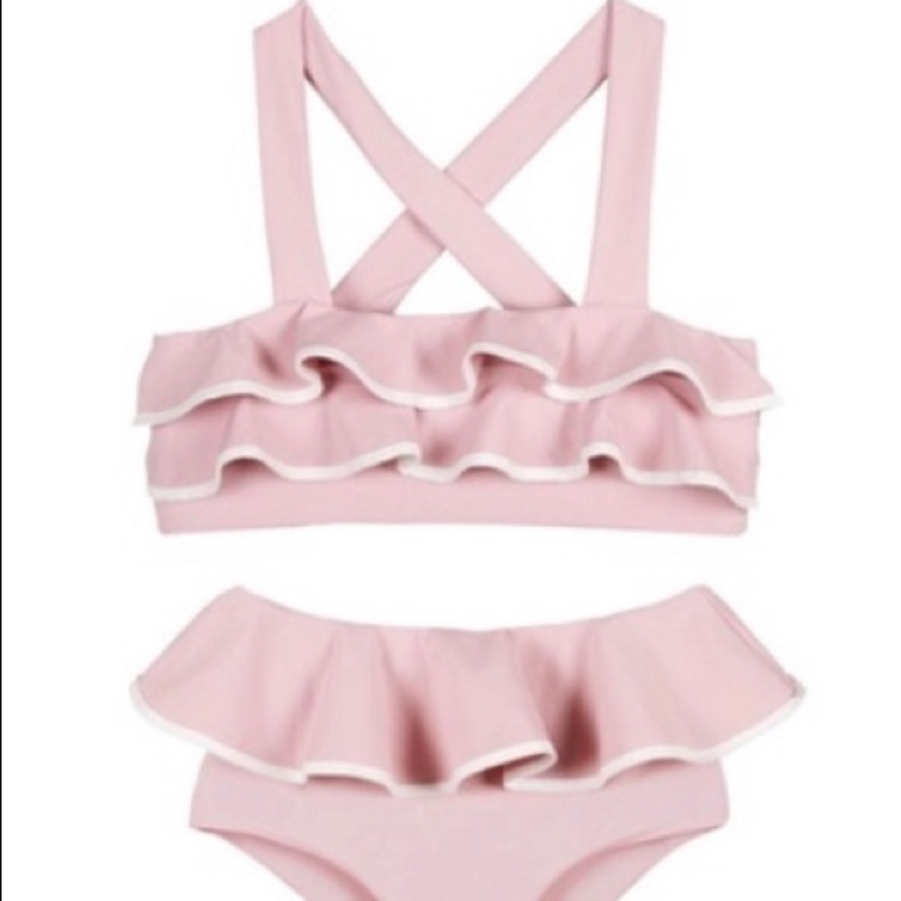 Marysia Girls Bikini Lavender and White